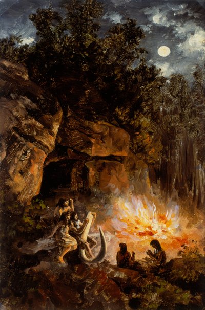 Escena del Período Paleolítico Superior Cuaternario de José Marí Velasco